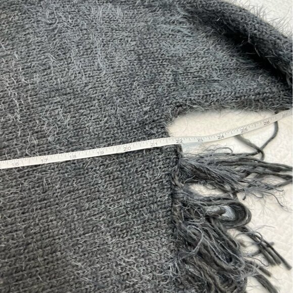 𝅺NWT Papa Grey Fringe Long Sleeve Sweater Size XS - Picture 10 of 12